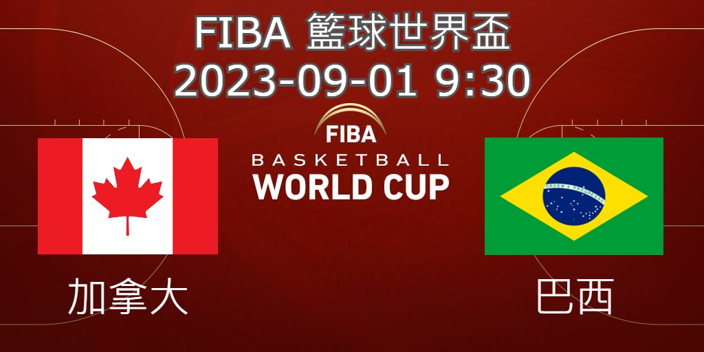 【運彩分析】-FIBA世界盃籃球賽-2023-09-01加拿大-VS-巴西
