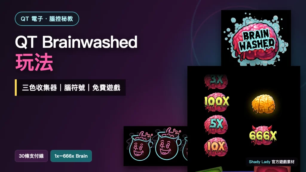 QT Brainwashed玩法｜三色收集器、666x腦符號與免費遊戲